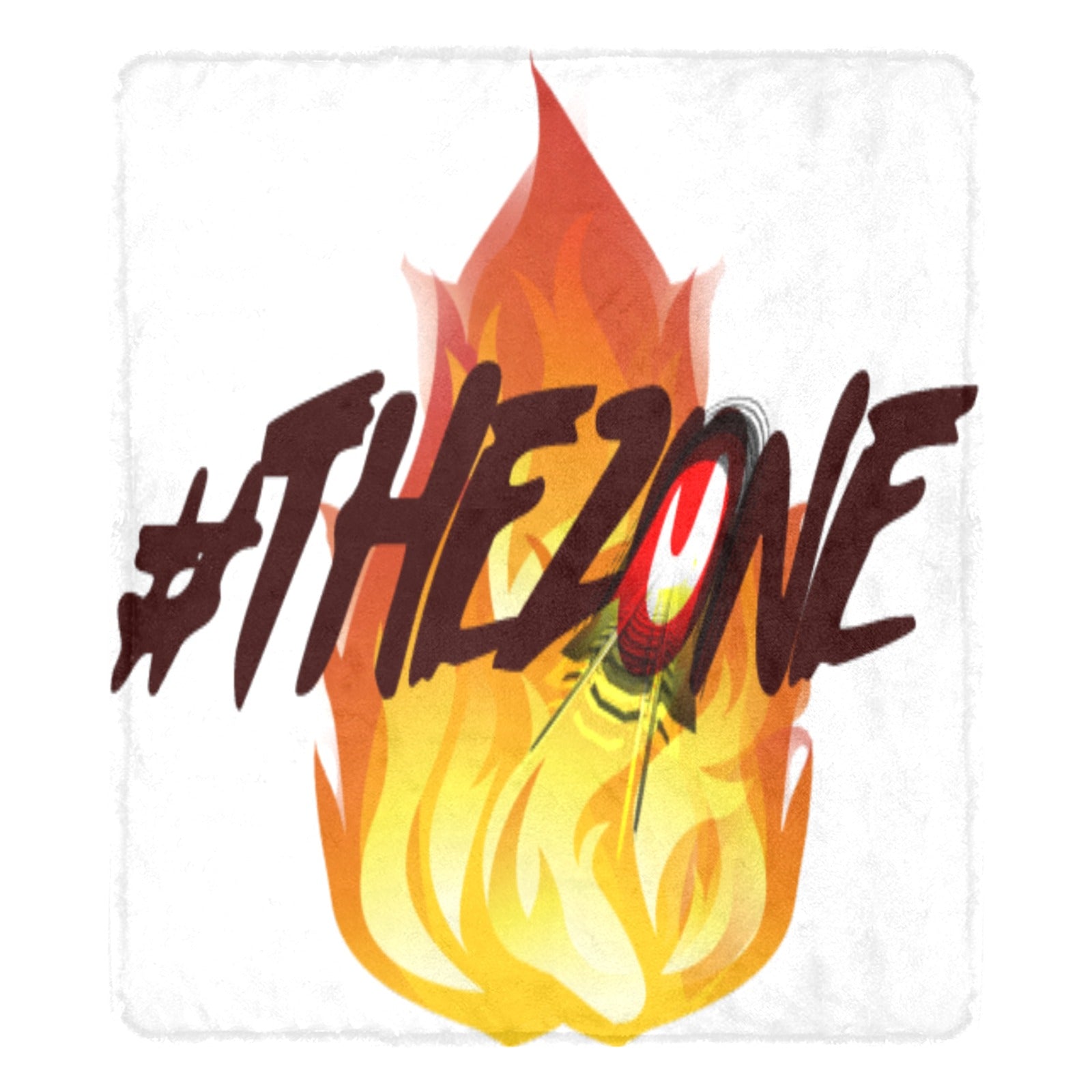 fz blanket zone (xl) one size / fz blanket - zone white ultra-soft micro fleece blanket 70"x80"