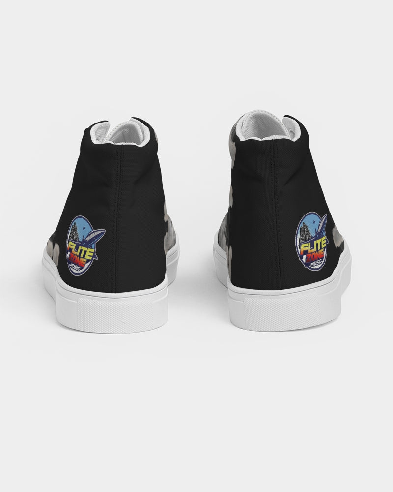 smokin black women's hightop canvas shoe