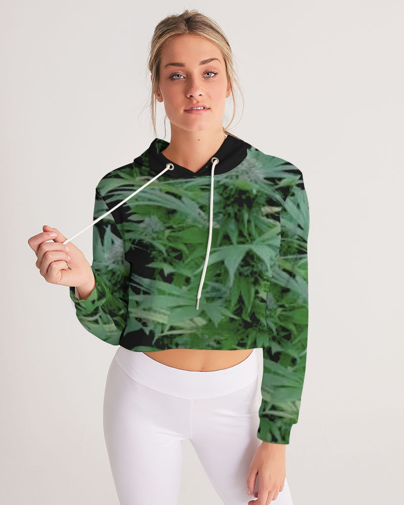 the bud - darker shade women's cropped hoodie
