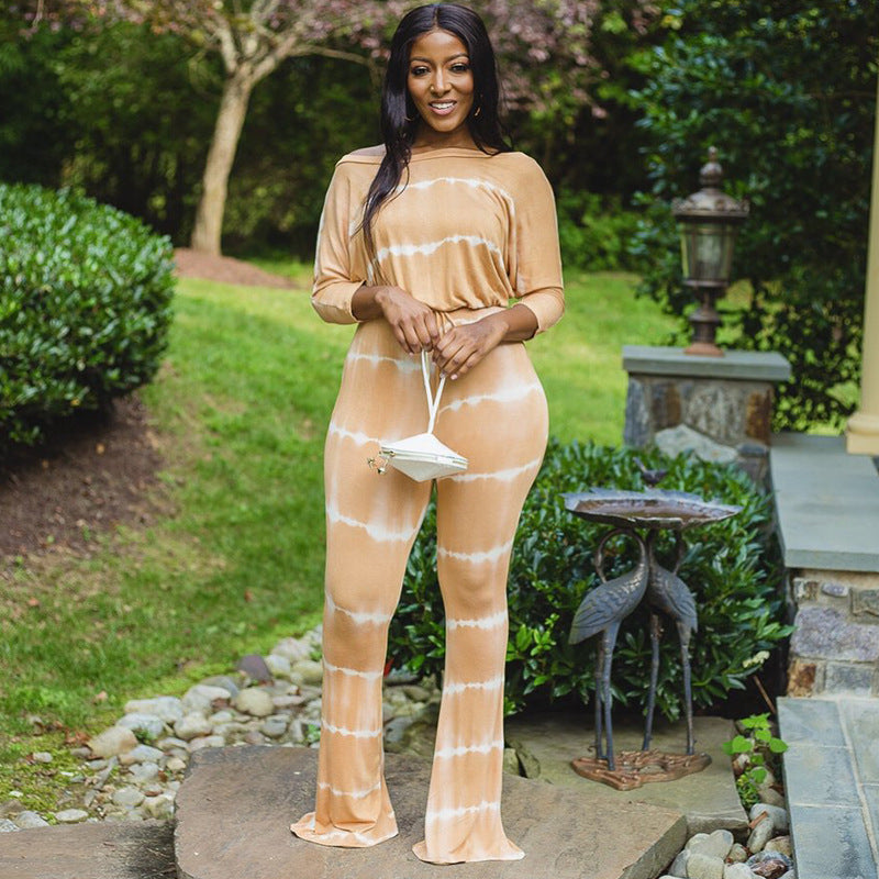 plus size autumn winter one-piece horn trousers belt rope jumpsuit