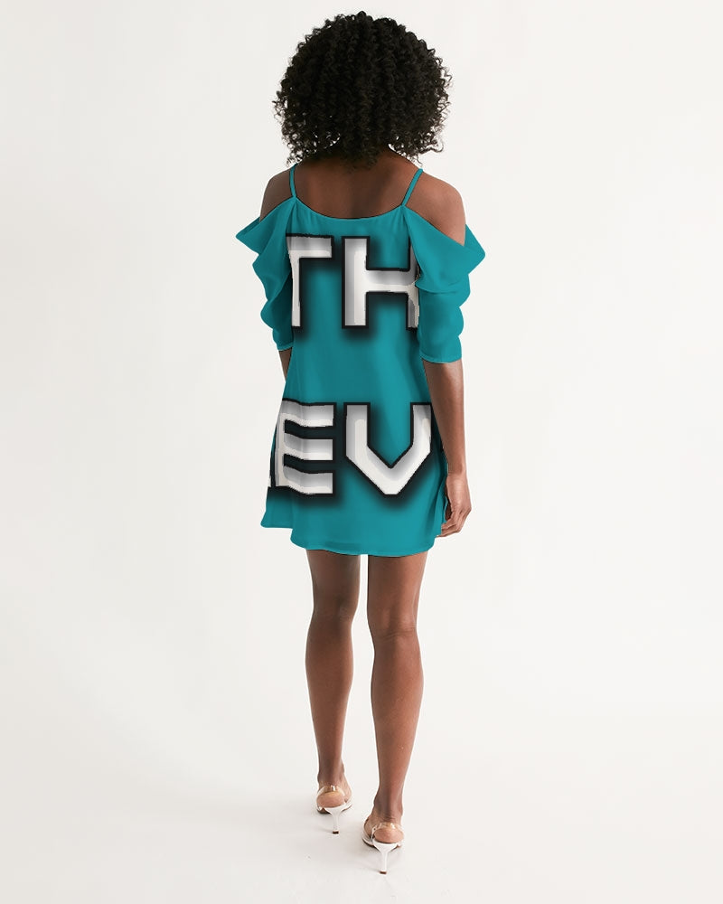 blue zone women's open shoulder a-line dress