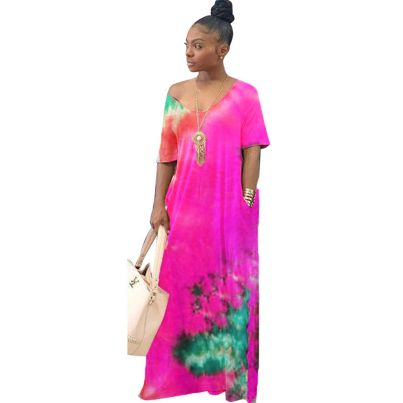 fz women's tie dye casual dress