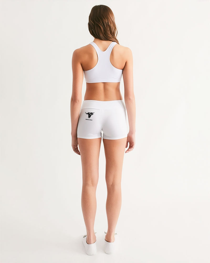 short flite women's mid-rise yoga shorts