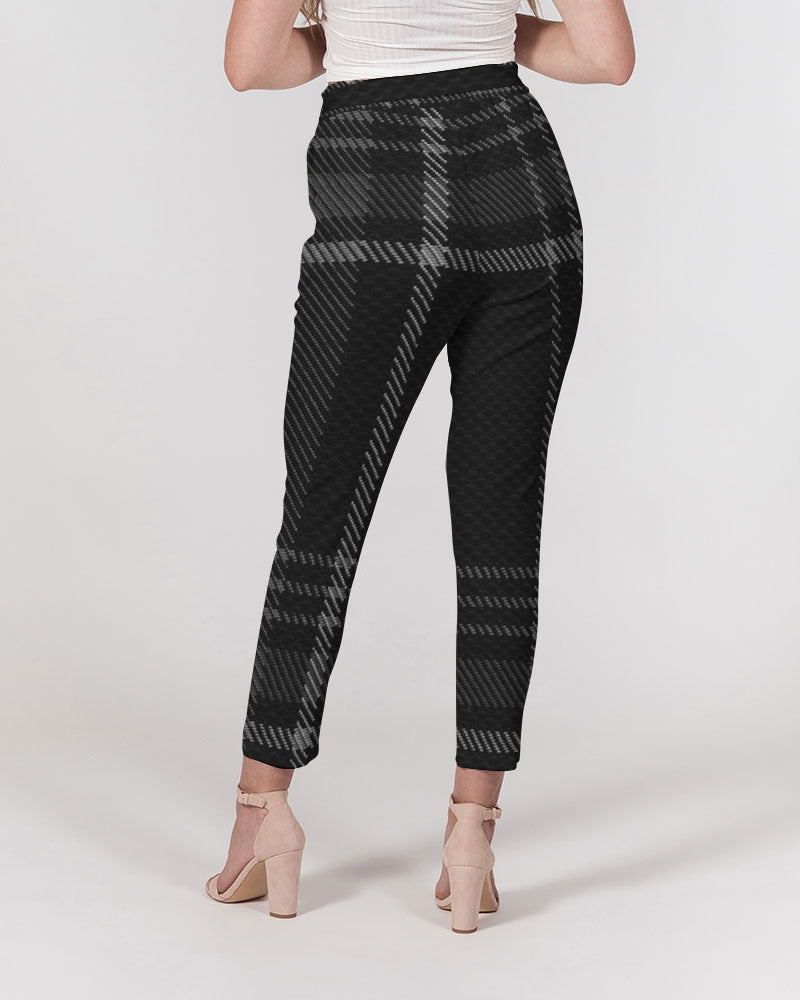 plaid flite too women's belted tapered pants