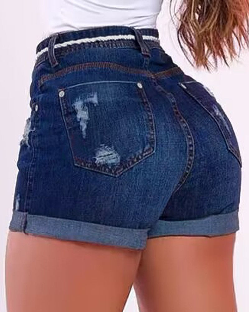 FZ Women's Zipper Design Denim Shorts - FZwear