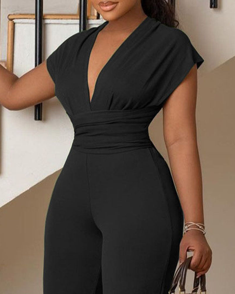 FZ Women's Criss Cross Tie Back Jumpsuit - FZwear