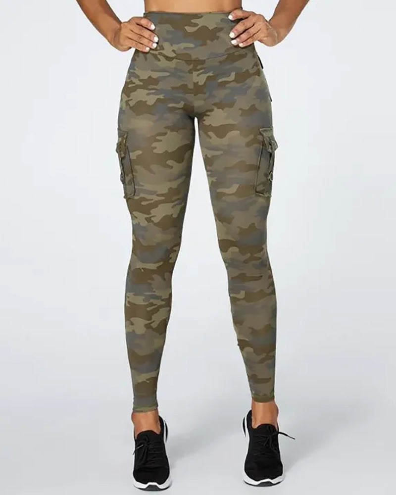 FZ Women's Camouflage Print Pocket Leggings - FZwear