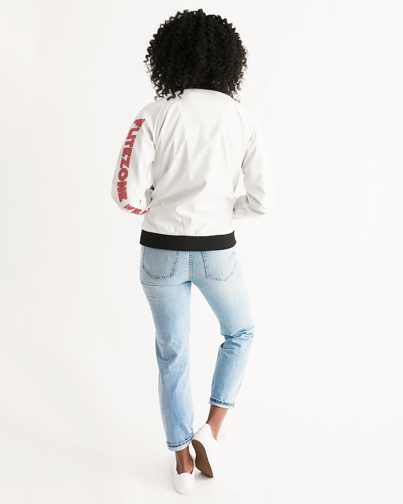 white zone women's bomber jacket