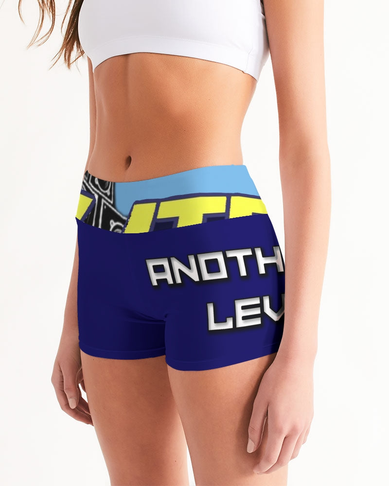 blue sea women's mid-rise yoga shorts