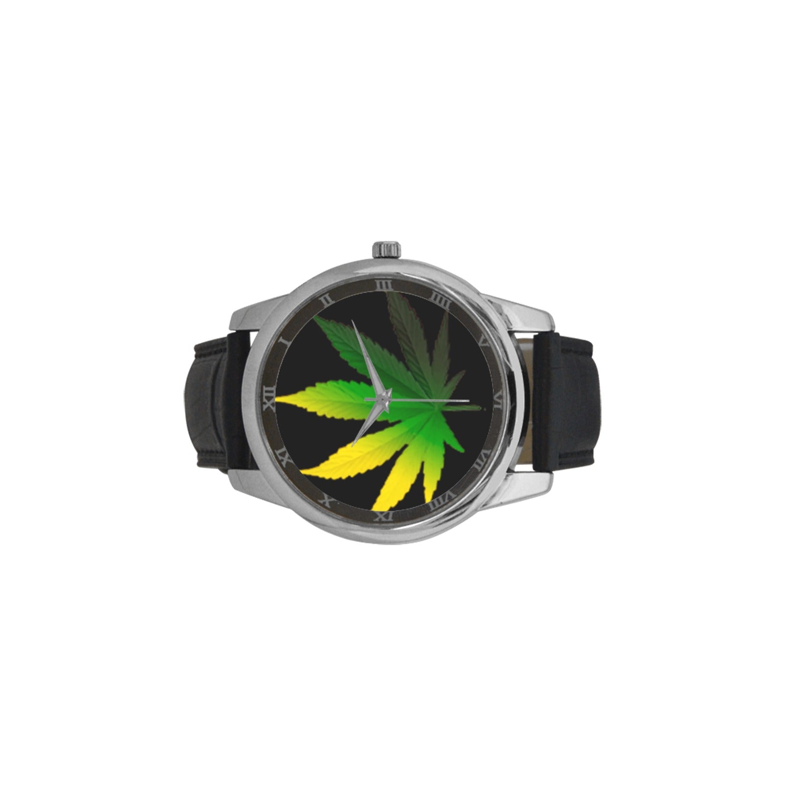 fz men's watch men's leather strap large dial watch (model 213)