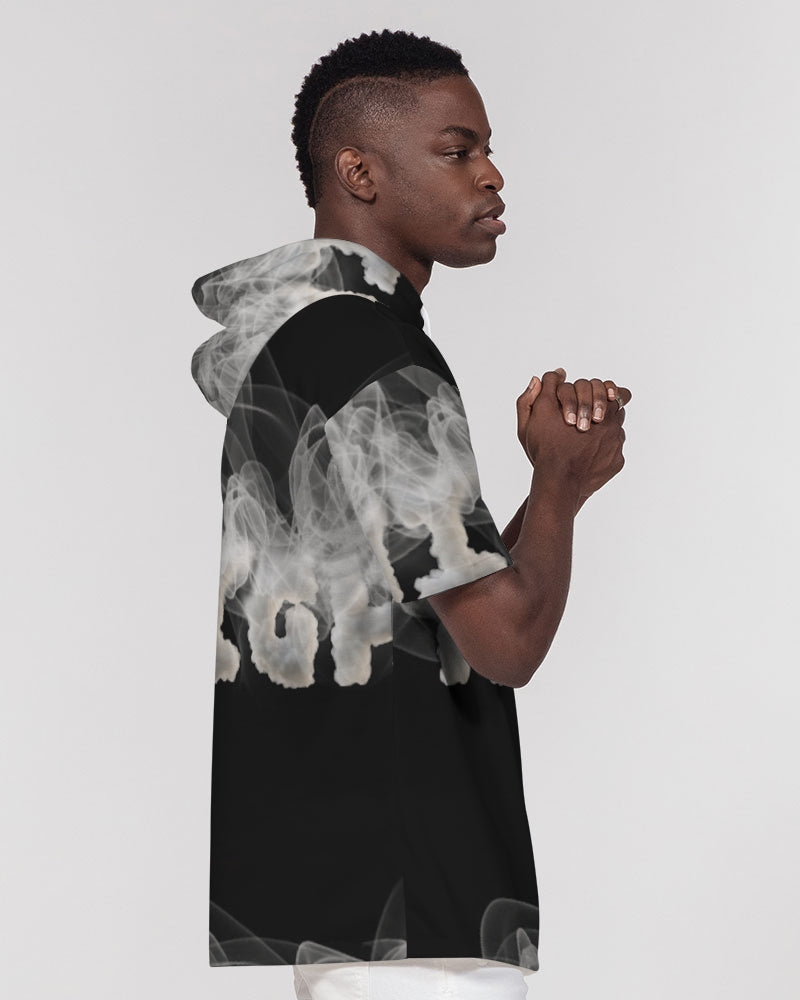 high grade men's premium heavyweight short sleeve hoodie