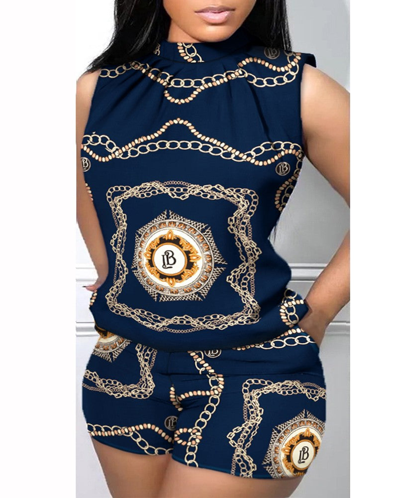 FZ Women's Plus Size Print Shorts Suit - FZwear