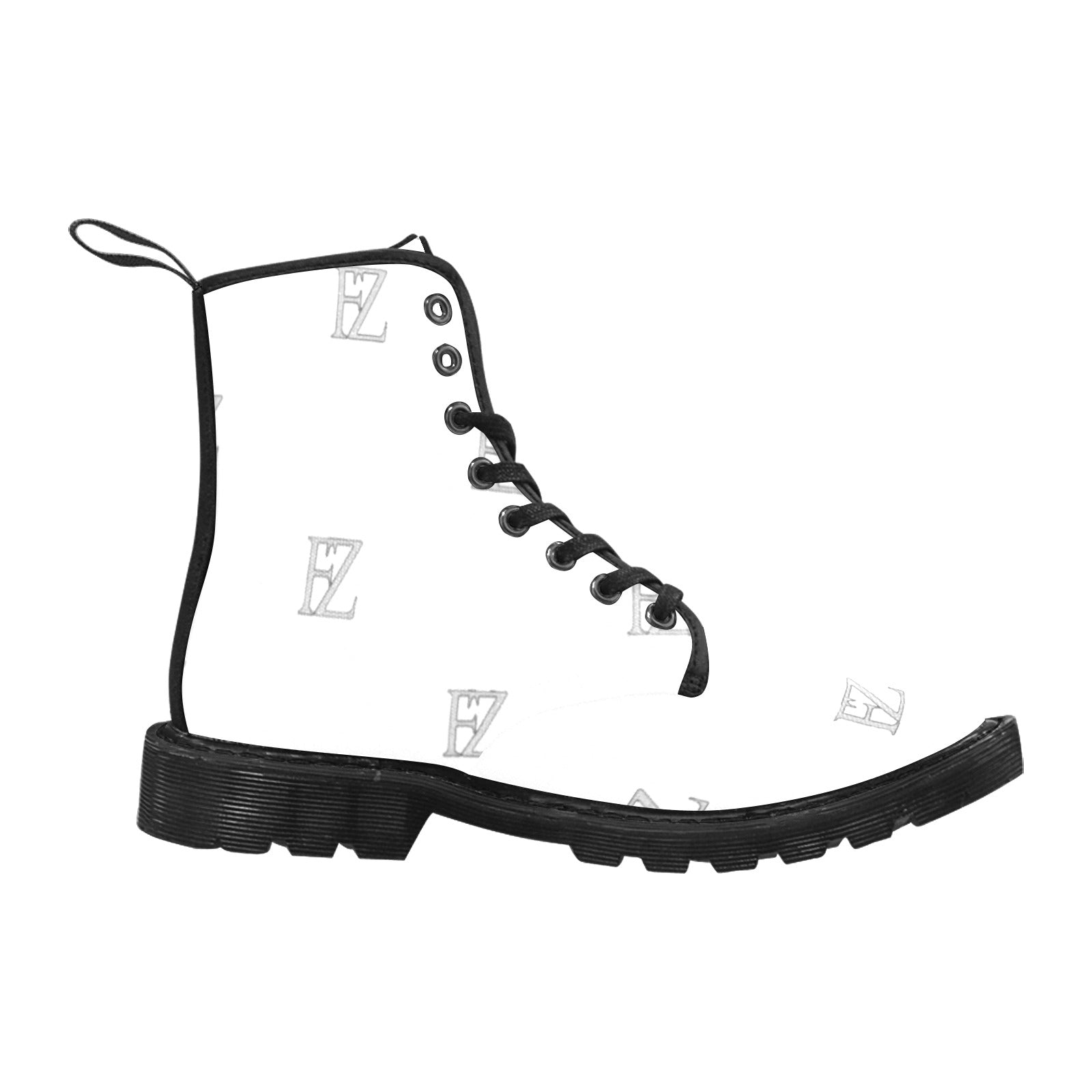 fz women's boot women's lace up canvas boots (model1203h)(black)