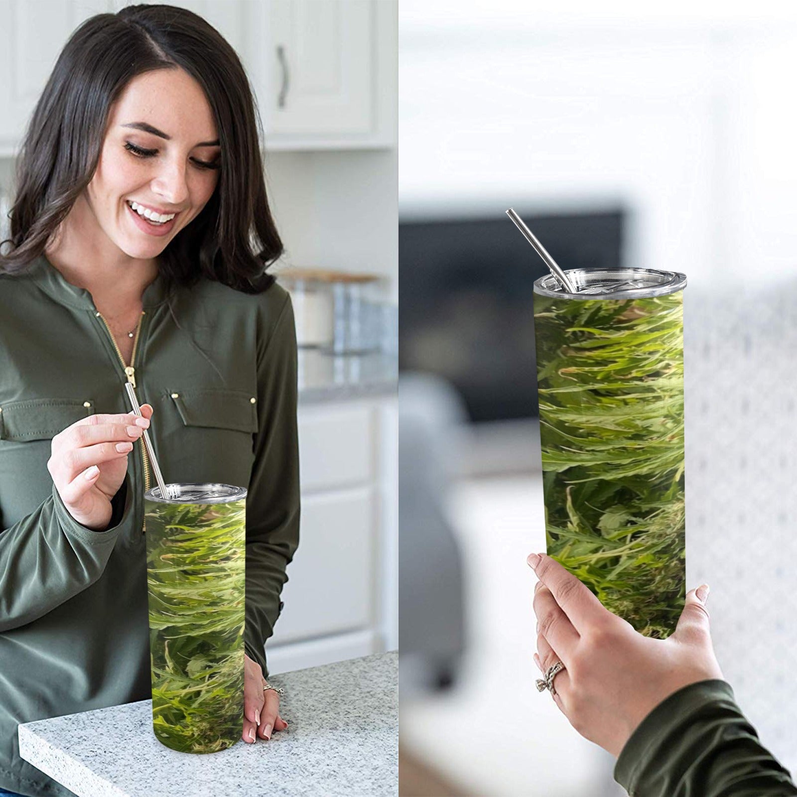 fz cold cup 20oz tall skinny tumbler with lid and straw