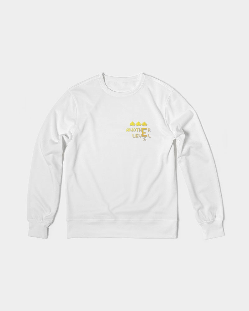 white zone men's classic french terry crewneck pullover