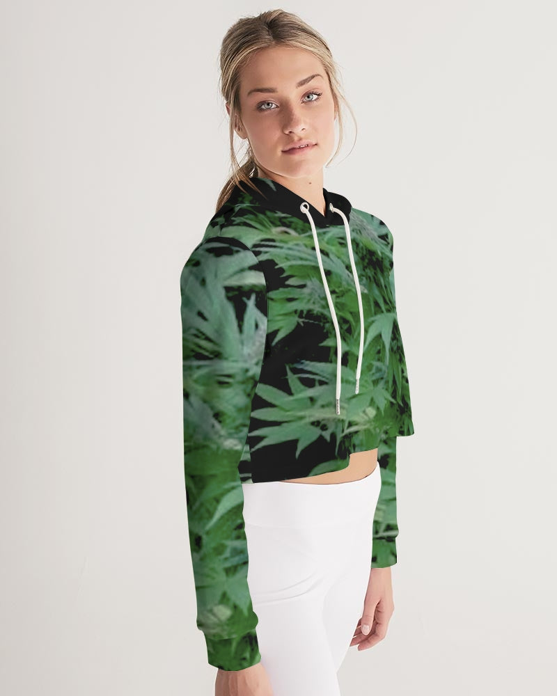 the bud - darker shade women's cropped hoodie