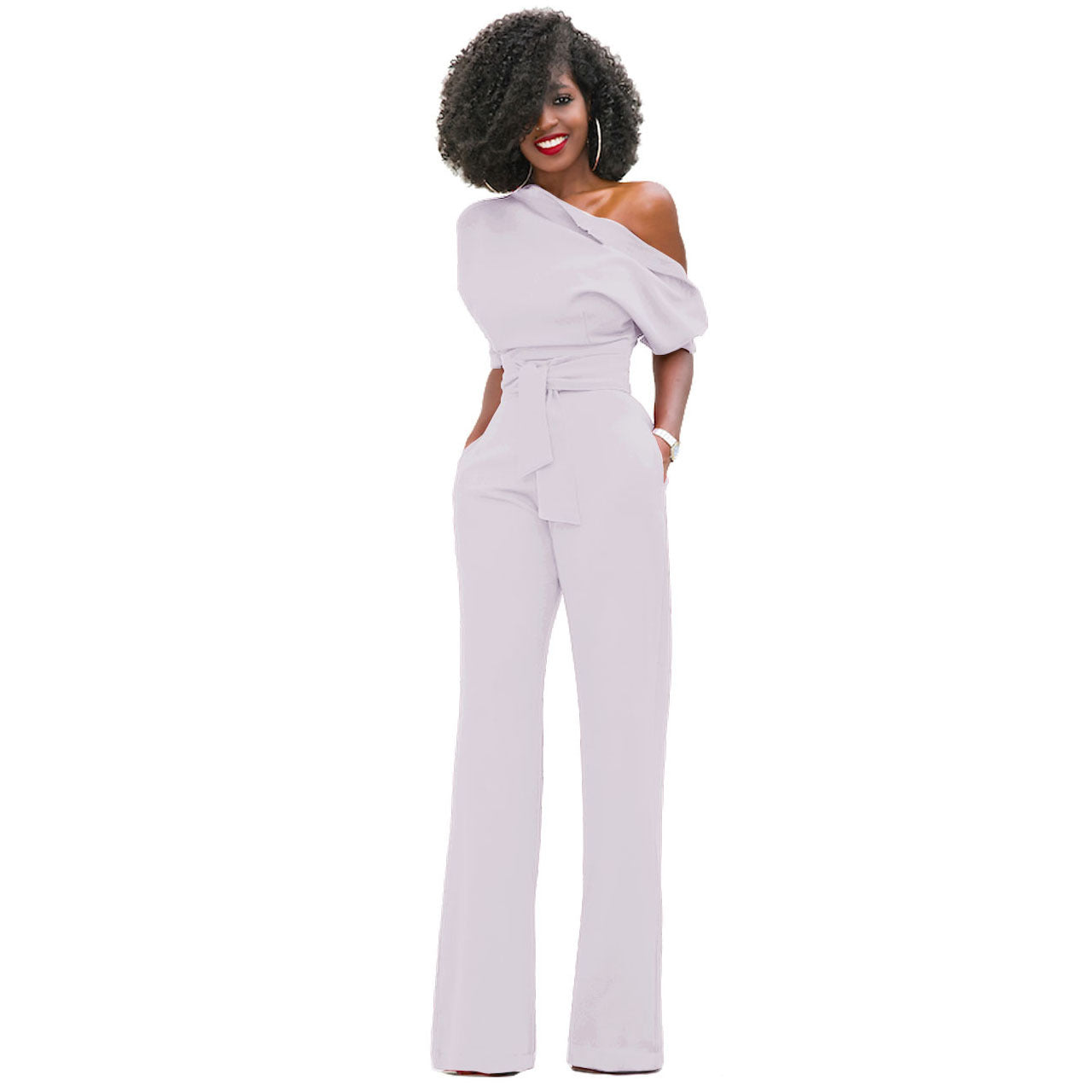 FZ Women's Diagonal One Piece Wide Leg Jumpsuit - FZwear