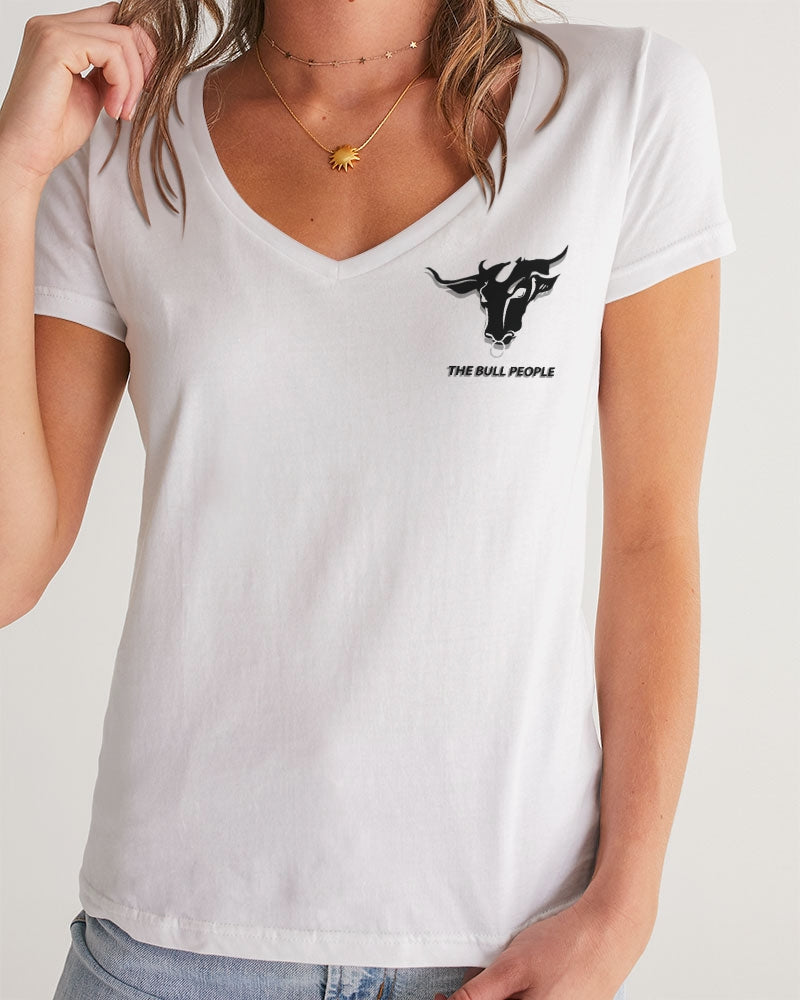 the white bull women's v-neck tee