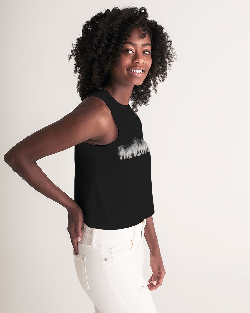 smokin black women's cropped tank