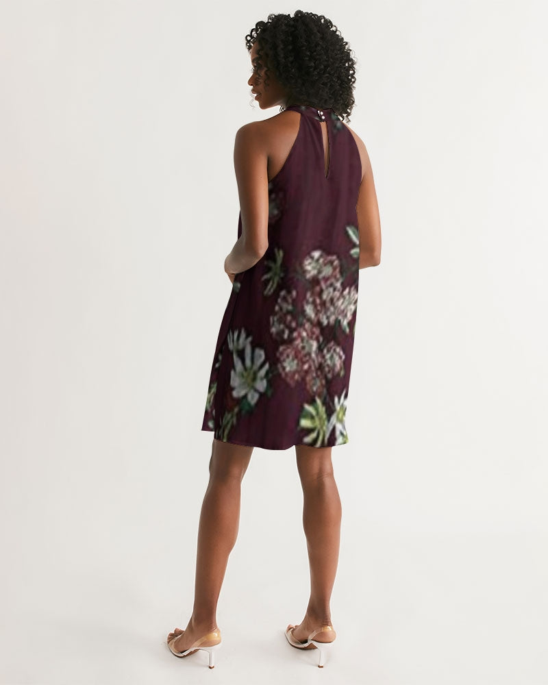 fz flower zone women's halter dress