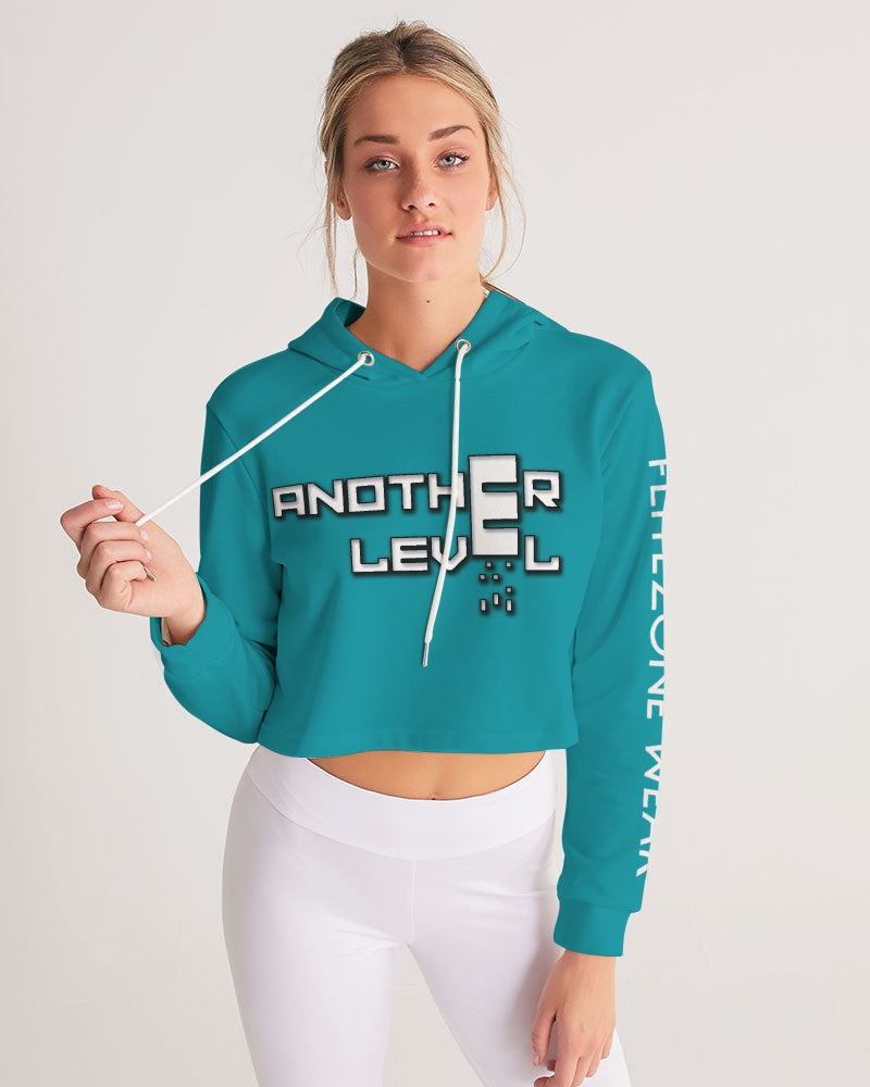 blue sky women's cropped hoodie