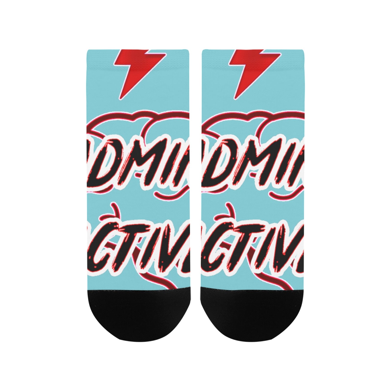 fz women's mind ankle socks one size / fz mind socks - new blue women's ankle socks