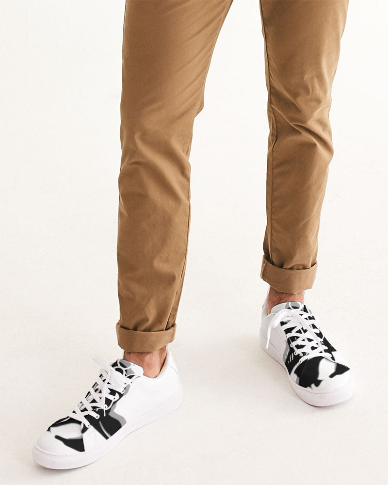 the white bull men's faux-leather sneaker