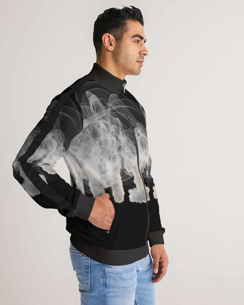 smoking the highest men's stripe-sleeve track jacket