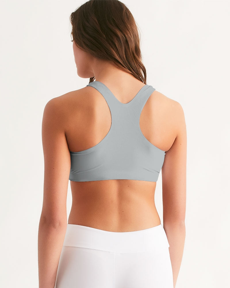 flying grey women's seamless sports bra