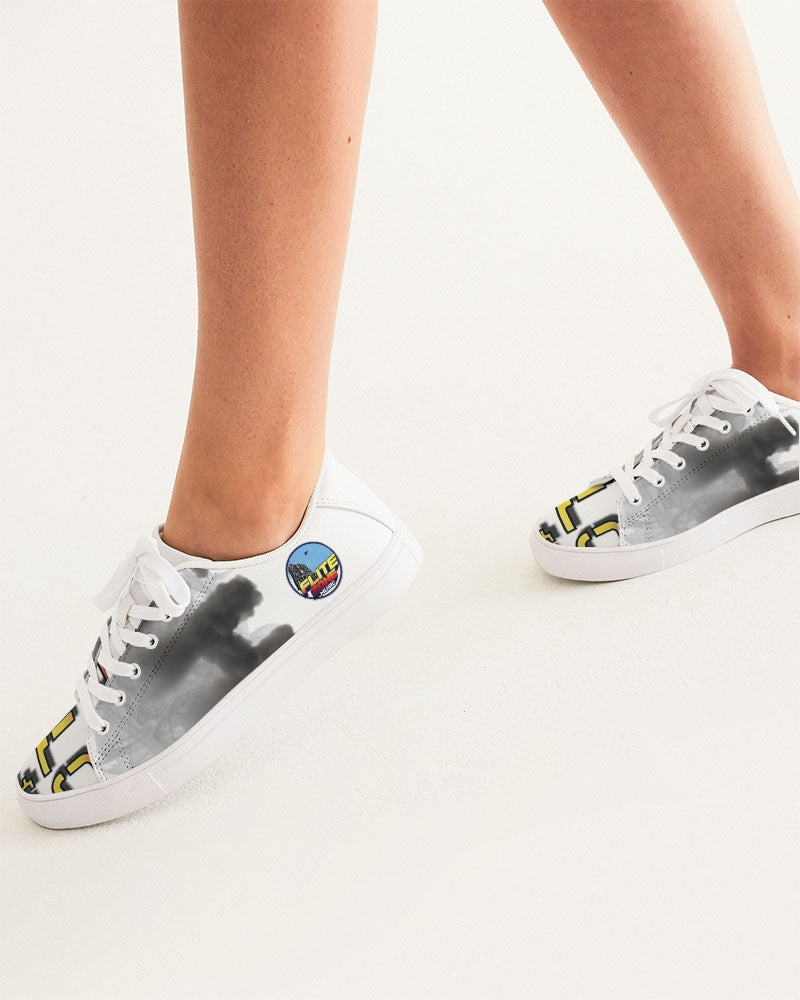 white zone women's faux-leather sneaker