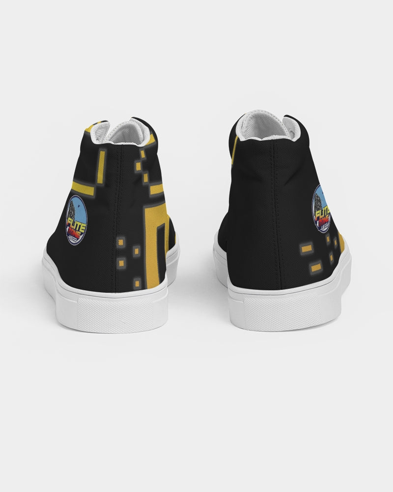 black zone women's hightop canvas shoe