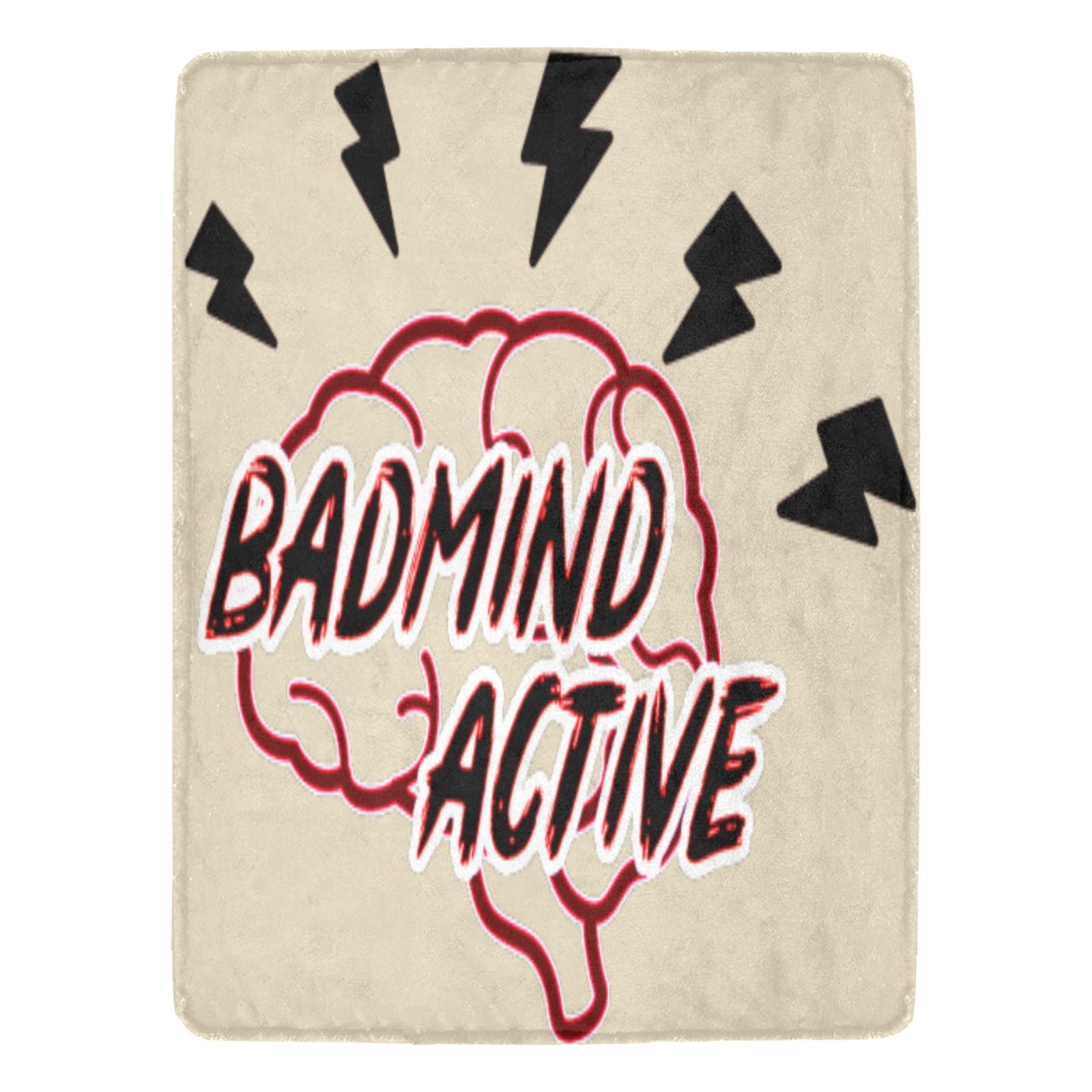 fz ultra soft micro fleece blanket one size / badmind creme ultra-soft micro fleece blanket 60"x80" (thick)