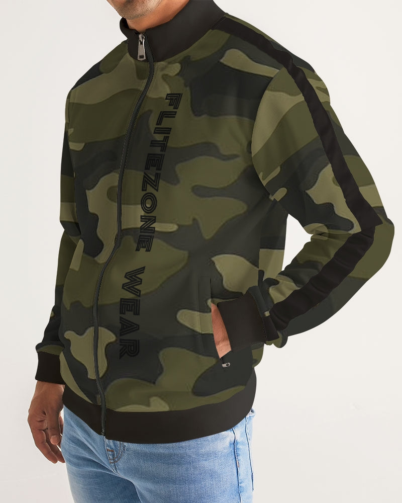 DARKER SHADE Men's Stripe-Sleeve Track Jacket - FZwear