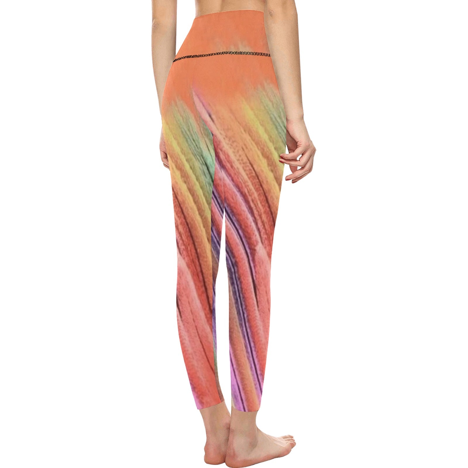 fz women's designer leggings - colorful women's high-waisted leggings (model l36)