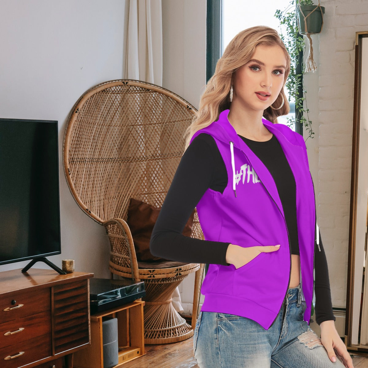 fz women's sleeveless hoodie