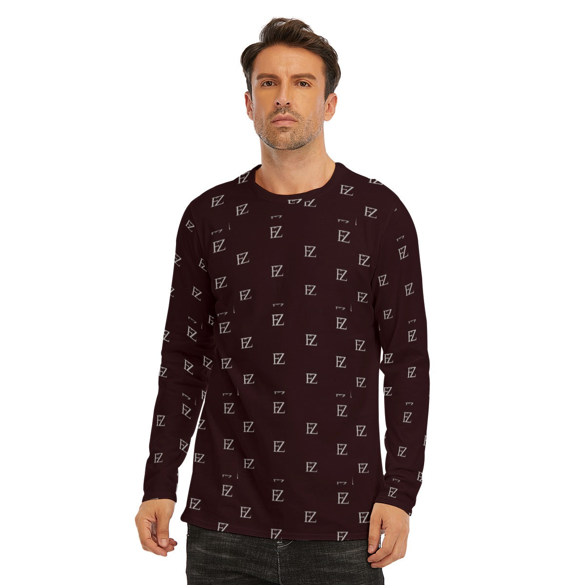 all-over print long sleeve t-shirt | 190gsm cotton