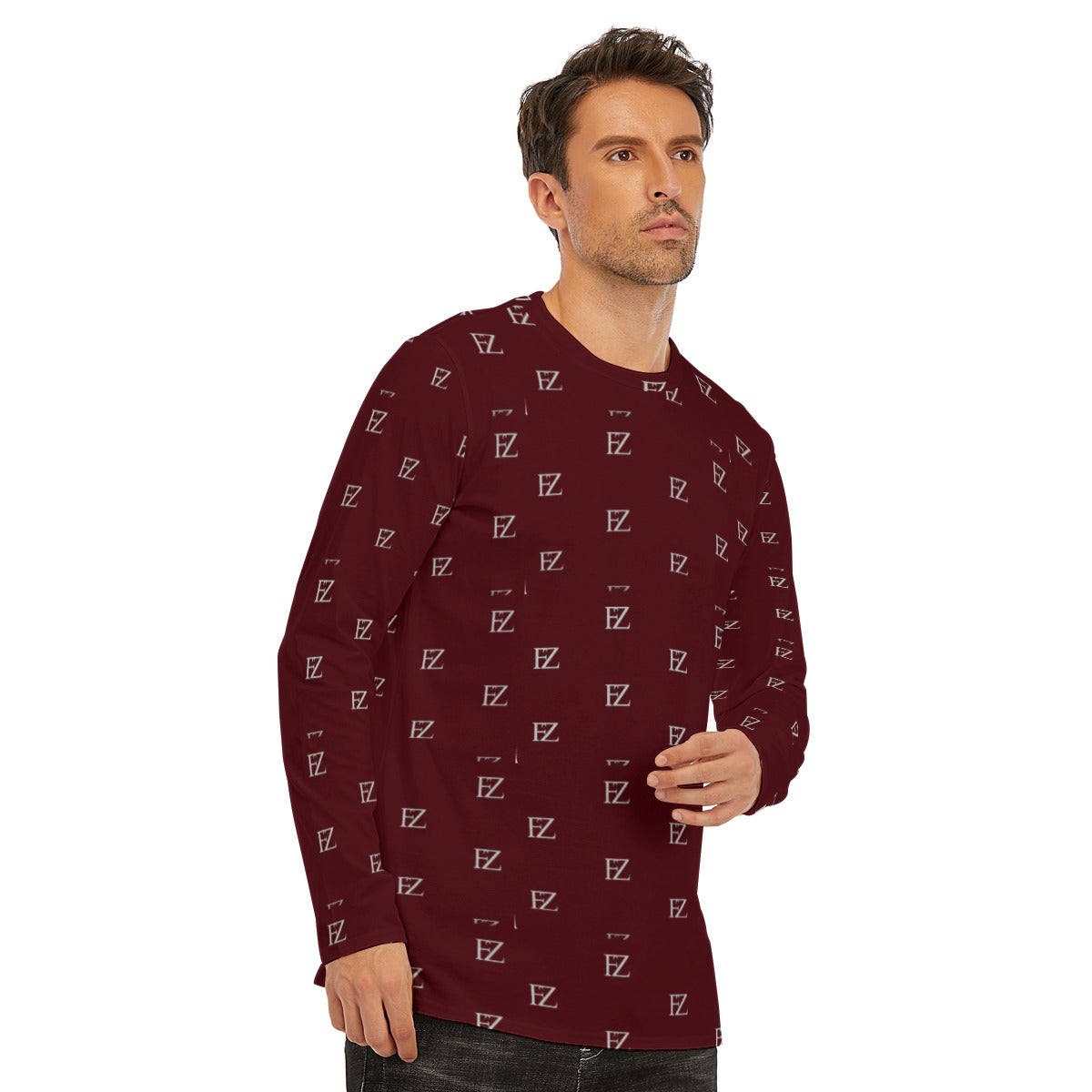 all-over print long sleeve t-shirt | 190gsm cotton
