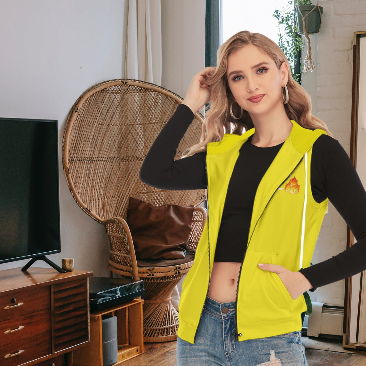 fz women's sleeveless hoodie