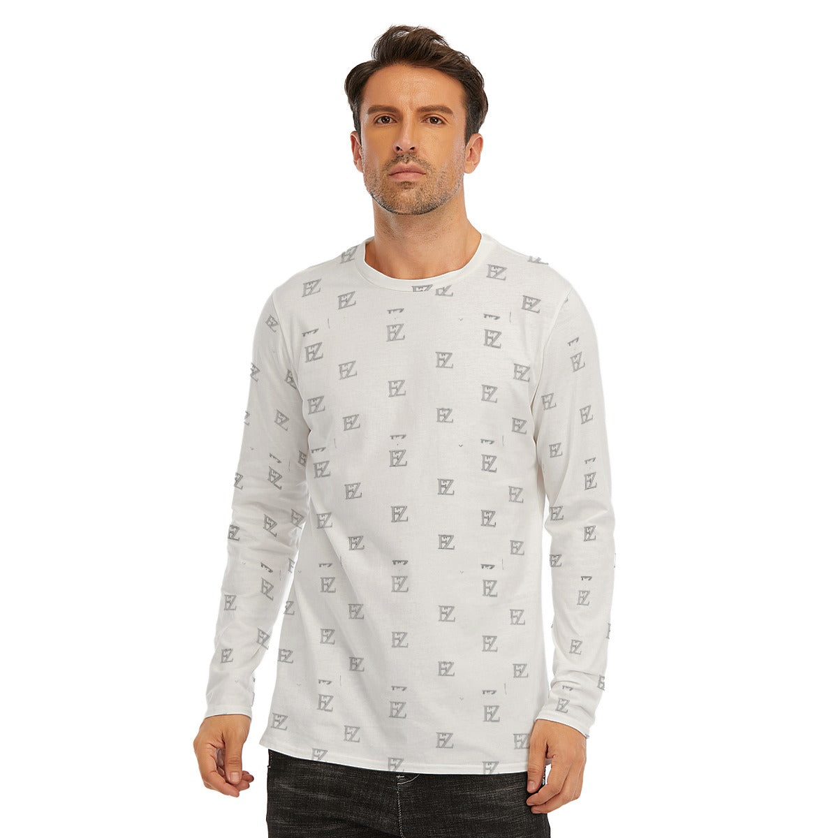 all-over print long sleeve t-shirt | 190gsm cotton