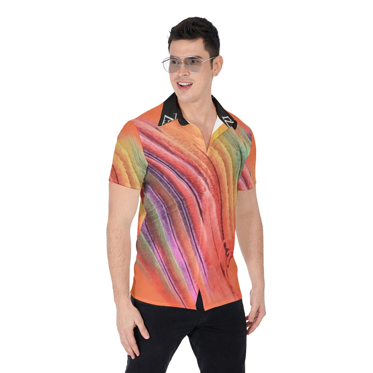 all-over print men's shirt