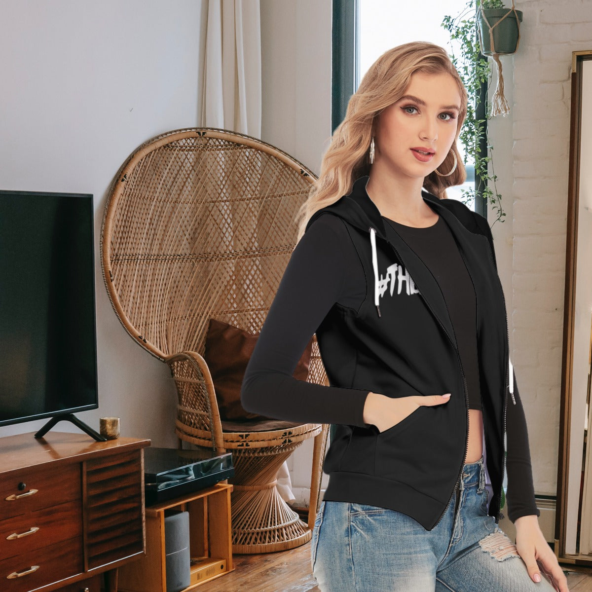 fz women's sleeveless hoodie