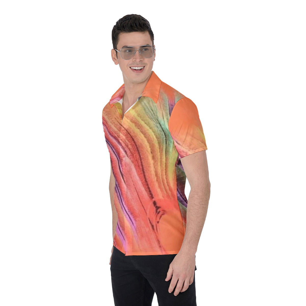all-over print men's shirt