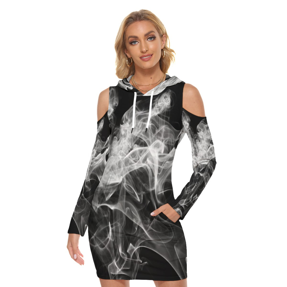 all-over print women's tight dress