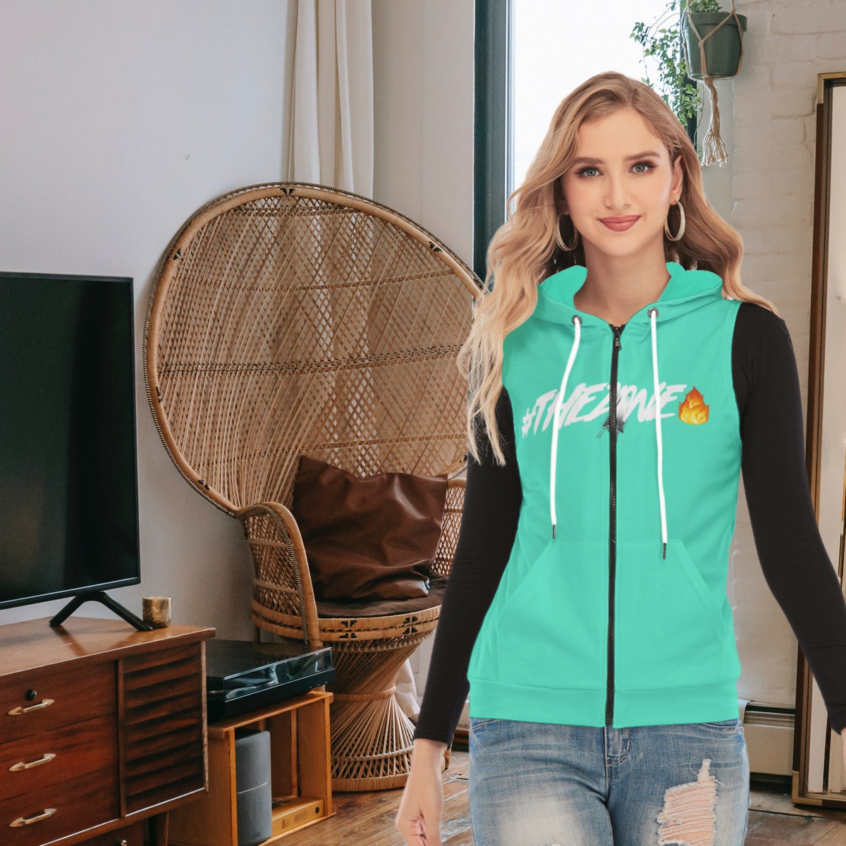 fz women's sleeveless hoodie