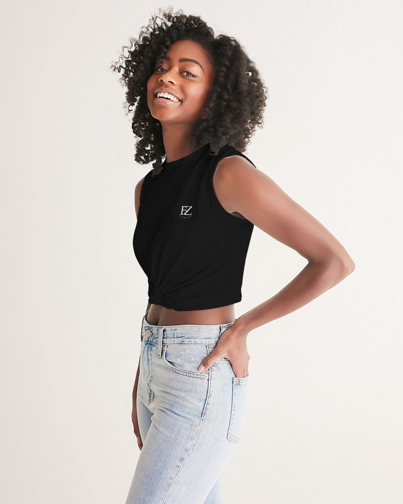 black flite women's twist-front tank
