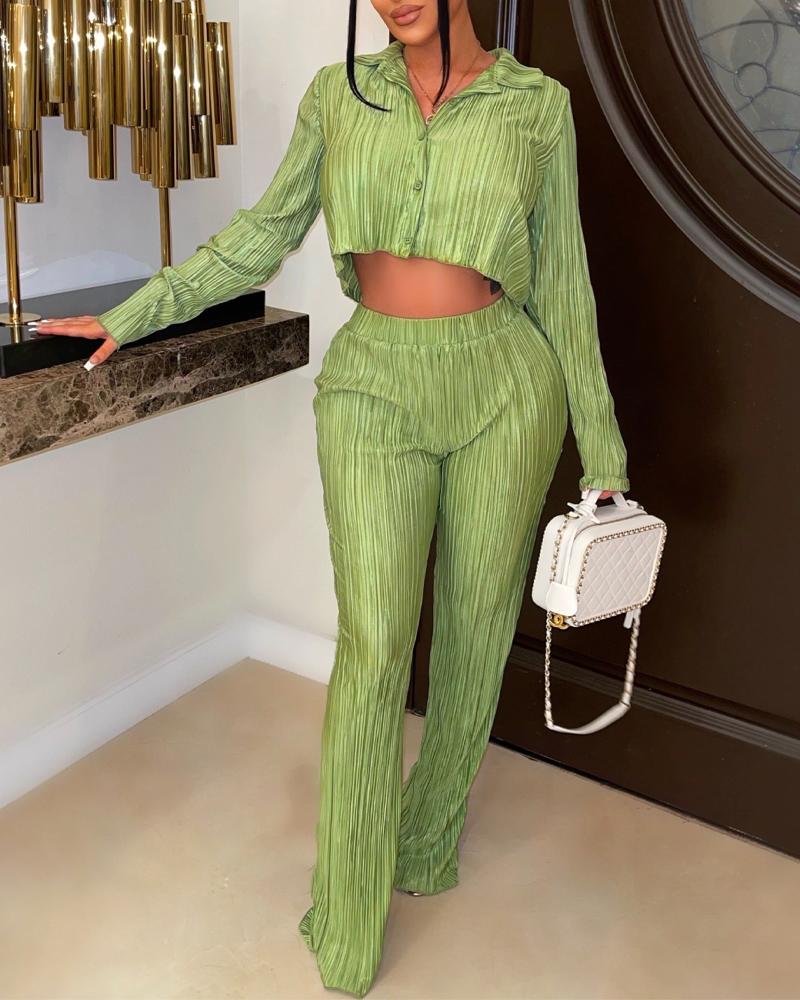 FZ Women's Long Sleeve Button Down Pants Suit - FZwear