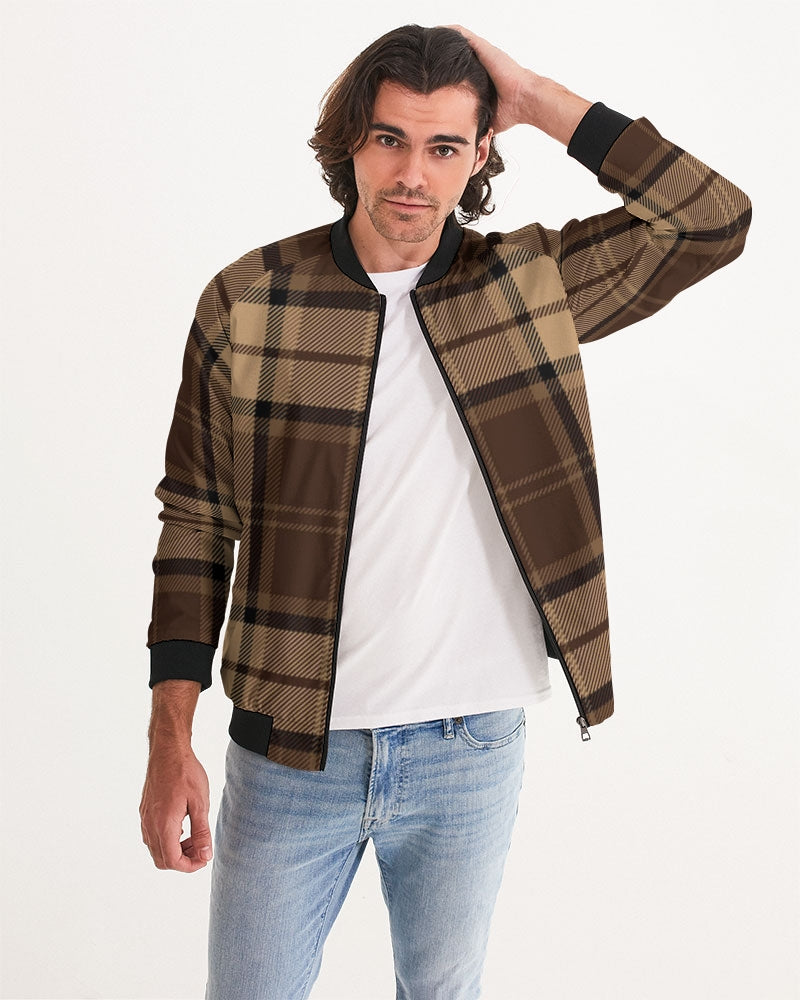 fz plaid men's bomber jacket