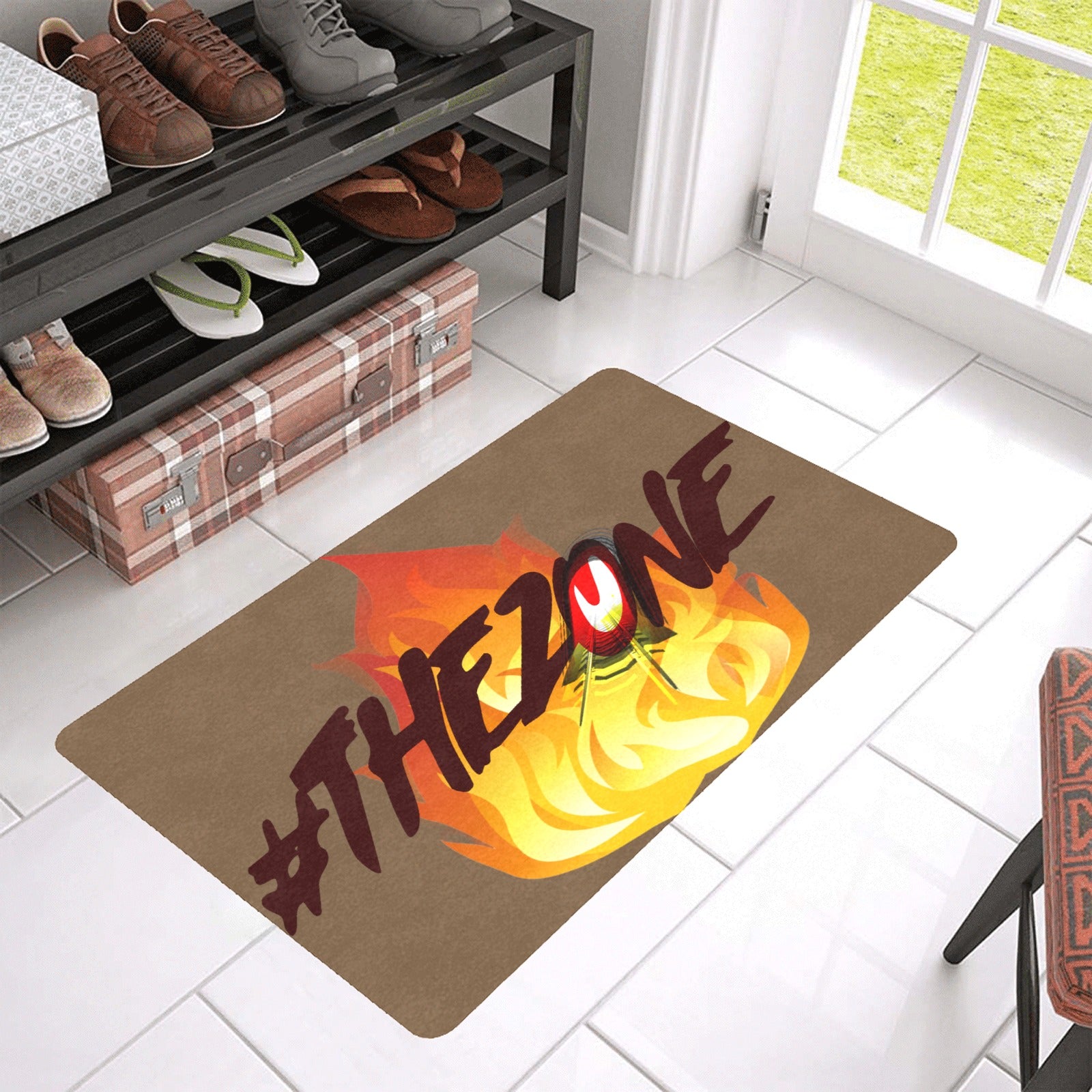 fz door mat one size / fz door mat - zone brown doormat 30"x18"(rubber)(made in usa)