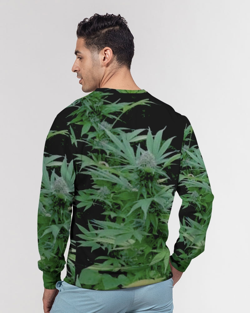 the bud - darker shade men's classic french terry crewneck pullover