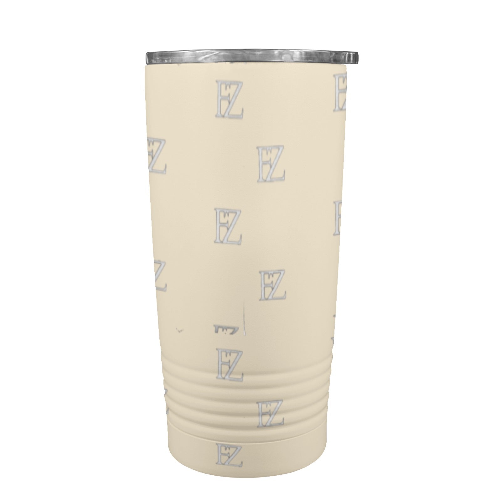 fz original coffee cup - beige insulated stainless steel tumbler (20oz )